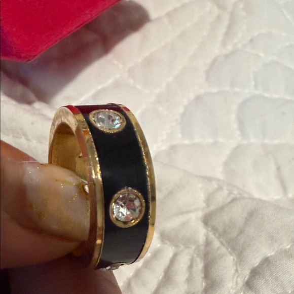 Kurt Geiger Gold and Black Ring stones - Picture 10 of 10